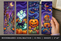 Halloween bookmarks printable sublimation bookmark design Product Image 1