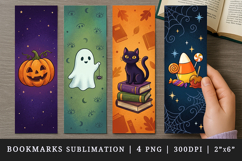Halloween bookmarks printable sublimation bookmark design Product Image 1