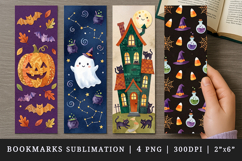 Halloween bookmarks printable sublimation bookmark design Product Image 1
