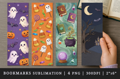 Halloween bookmarks printable sublimation bookmark design Product Image 1