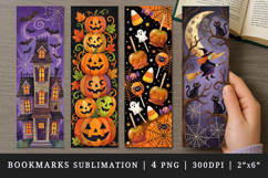 Halloween bookmarks printable sublimation bookmark design Product Image 1