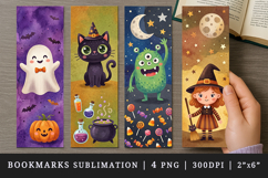 Halloween bookmarks printable sublimation bookmark design Product Image 1