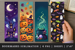 Halloween bookmarks printable sublimation bookmark design Product Image 1