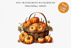 Halloween Pumpkin Basket Spooky Clipart PNG Scrapbooking Art Fairy Tale Image Watercolor Transparent Print illustration sublimation creepy printable digital