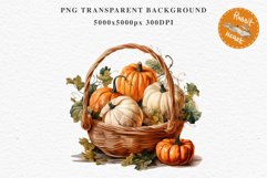 Halloween Pumpkin Basket Spooky Clipart PNG Scrapbooking Art Fairy Tale Image Watercolor Transparent Print illustration sublimation creepy printable digital