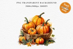 Halloween Pumpkin Basket Spooky Clipart PNG Scrapbooking Art Fairy Tale Image Watercolor Transparent Print illustration sublimation creepy printable digital