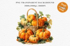 Halloween Pumpkin Basket Spooky Clipart PNG Scrapbooking Art Fairy Tale Image Watercolor Transparent Print illustration sublimation creepy printable digital