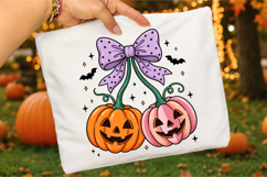 Halloween Pumpkin Bow PNG,Coquette Halloween Png Product Image 3