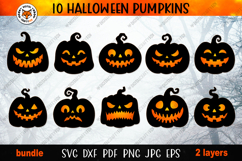 Halloween Pumpkin Bundle SVG, Pumpkin Laser Cut SVG Product Image 1