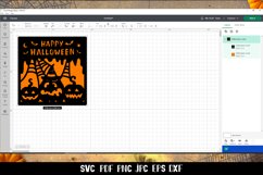 Happy Halloween Card SVG | Halloween Paper Cut Design Product Image 2