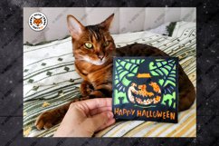 Halloween Pumpkin Card Confetti Shaker, 3D Halloween Card Product Image 6
