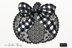 Halloween Lace Pumpkin PNG Product Image 4