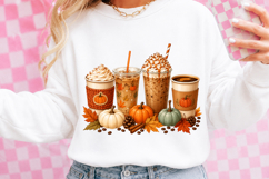 Halloween Pumpkin Coffee PNG Product Image 3