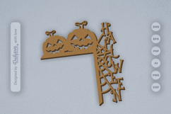 Halloween Pumpkin Door Corner Laser Cut SVG Product Image 1