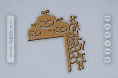 Halloween Pumpkin Door Corner Laser Cut SVG Product Image 3