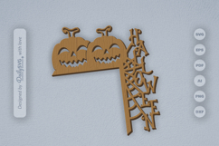 Halloween Pumpkin Door Corner Laser Cut SVG Product Image 1