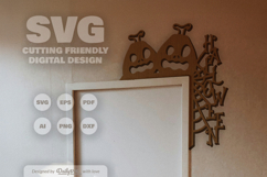 Halloween Pumpkin Door Corner Laser Cut SVG Product Image 3