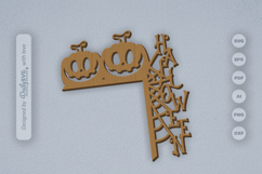 Halloween Pumpkin Door Corner Laser Cut SVG Product Image 1
