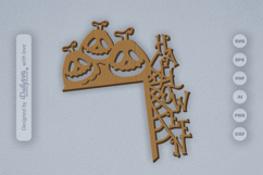 Halloween Pumpkin Door Corner Laser Cut SVG Product Image 1
