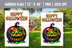 Halloween Garden Flag Sublimation Bundle | Spooky Pumpkin Product Image 2