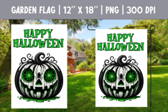 Halloween Garden Flag Sublimation | Jack o Lantern Pumpkin Product Image 1