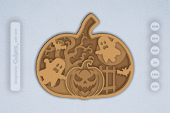 Halloween Layered Laser Cut 3D SVG Product Image 1