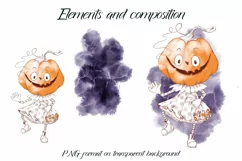 Halloween pumpkin girl sublimation Design for printing 