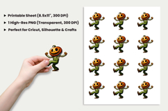 Halloween Sticker, Pumpkin Sticker, Scary Pumpkin PNG, Dancing Pumpkin Sticker, Halloween PNG, Spooky Sticker Design, Jack O Lantern PNG, Printable Halloween Stickers, Cricut Halloween Design, Halloween Sublimation