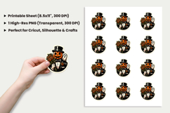 Halloween Sticker, Pumpkin Head Sticker, Groom Pumpkin PNG, Halloween PNG, Spooky Sticker Design, Gothic Wedding Sticker, Creepy Pumpkin Groom, Printable Halloween Stickers, Cricut Halloween Design, Halloween Sublimation