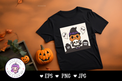 Halloween Pumpkin Jack o lantern kawaii clipart Product Image 3