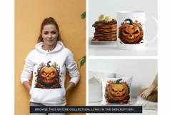 Jack O Lantern Pumpkin Halloween Clipart PNG for sublimation Product Image 3