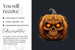 Jack O Lantern Pumpkin Halloween Clipart PNG for sublimation Product Image 2