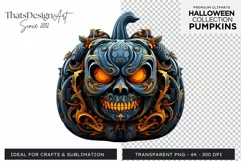 Jack O Lantern Pumpkin Halloween Clipart PNG for sublimation Product Image 1