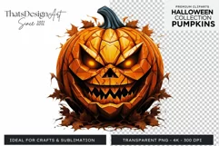 Jack O Lantern Pumpkin Halloween Clipart PNG for sublimation Product Image 1