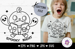 Halloween pumpkin svg kawaii clipart Bookish svg cartoon Product Image 1