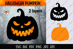 Halloween Pumpkin SVG, Jack O Lantern SVG, Pumpkin Laser Cut Product Image 1