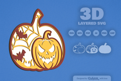 Halloween Layered Laser Cut 3D SVG Product Image 1