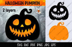 Halloween Pumpkin Laser Cut SVG, Jack O Lantern SVG Product Image 1