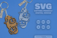 Halloween Pumpkin Motel Keychain SVG Product Image 2