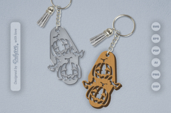 Halloween Pumpkin Motel Keychain SVG Product Image 1