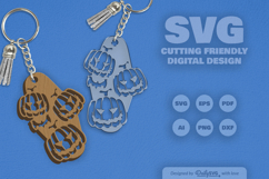 Halloween Pumpkin Motel Keychain SVG Product Image 9