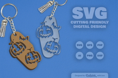 Halloween Pumpkin Motel Keychain SVG Product Image 8