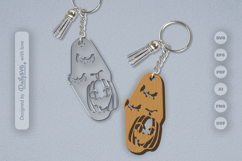 Halloween Pumpkin Motel Keychain SVG Product Image 1