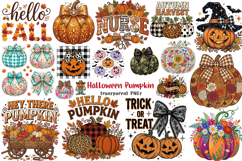 Halloween Pumpkin Sublimation Designs PNG Product Image 1
