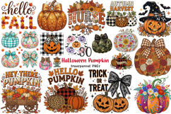 Halloween Pumpkin Sublimation Designs PNG Product Image 1