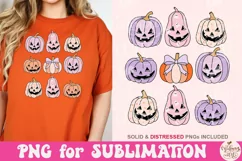 Retro halloween Pumpkin png, coquette bow png Product Image 3