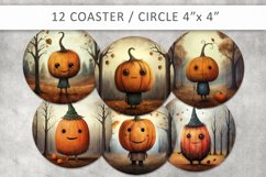Halloween Pumpkin Round Coaster Bundle Product Image 1