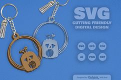 Halloween Pumpkin Round Keychain SVG Product Image 3