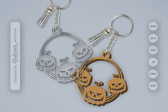 Halloween Pumpkin Round Keychain SVG Product Image 2