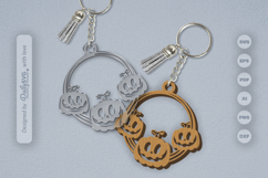 Halloween Pumpkin Round Keychain SVG Product Image 2